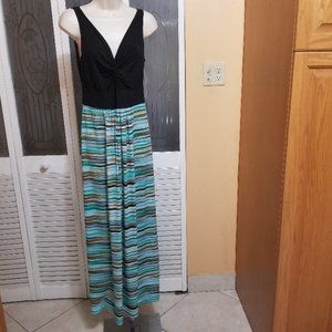 B. Calm Ladies Beautiful Black & Multicolor Dress